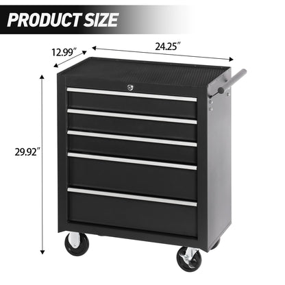 5 Drawer Garage Tool Cabinet Heavy Duty Steel Rolling Storage with Casters 31305 - with Orange | Sold by Uncle Wiener's Wholesale