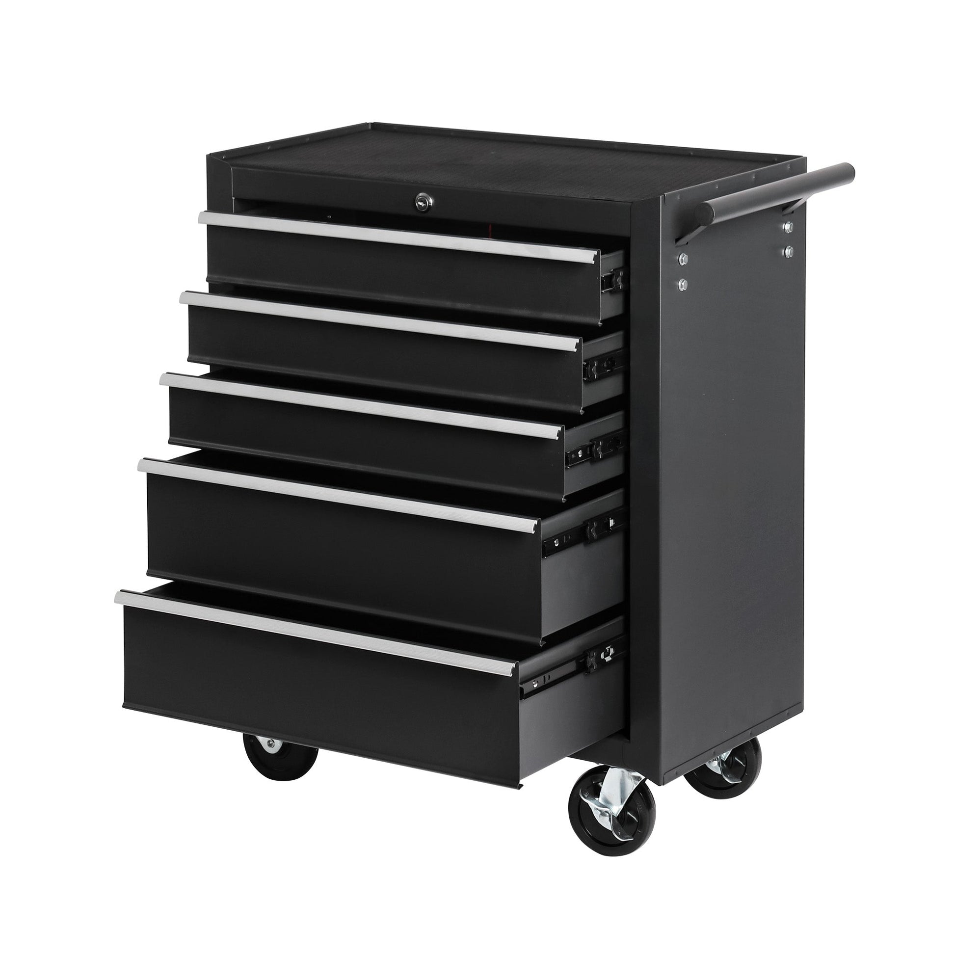 5 Drawer Garage Tool Cabinet Heavy Duty Steel Rolling Storage with Casters 31305 - with Black | Sold by Uncle Wiener's Wholesale