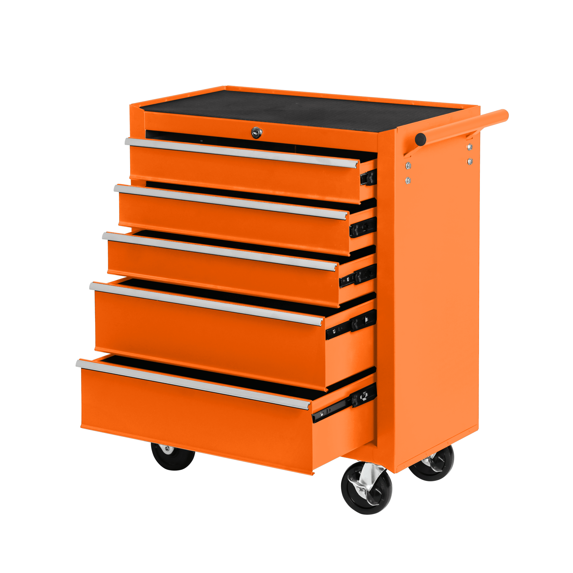5 Drawer Garage Tool Cabinet Heavy Duty Steel Rolling Storage with Casters 31305 - with Orange | Sold by Uncle Wiener's Wholesale