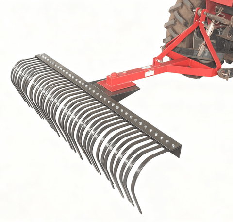 5 FT & 6 FT Landscape Rake – 3 - Point Hitch Tractor Attachment for Gravel & Yard Work | Model 712955 - with 6 Ft Landscape Rake LR8 | Sold by Uncle Wiener's Wholesale