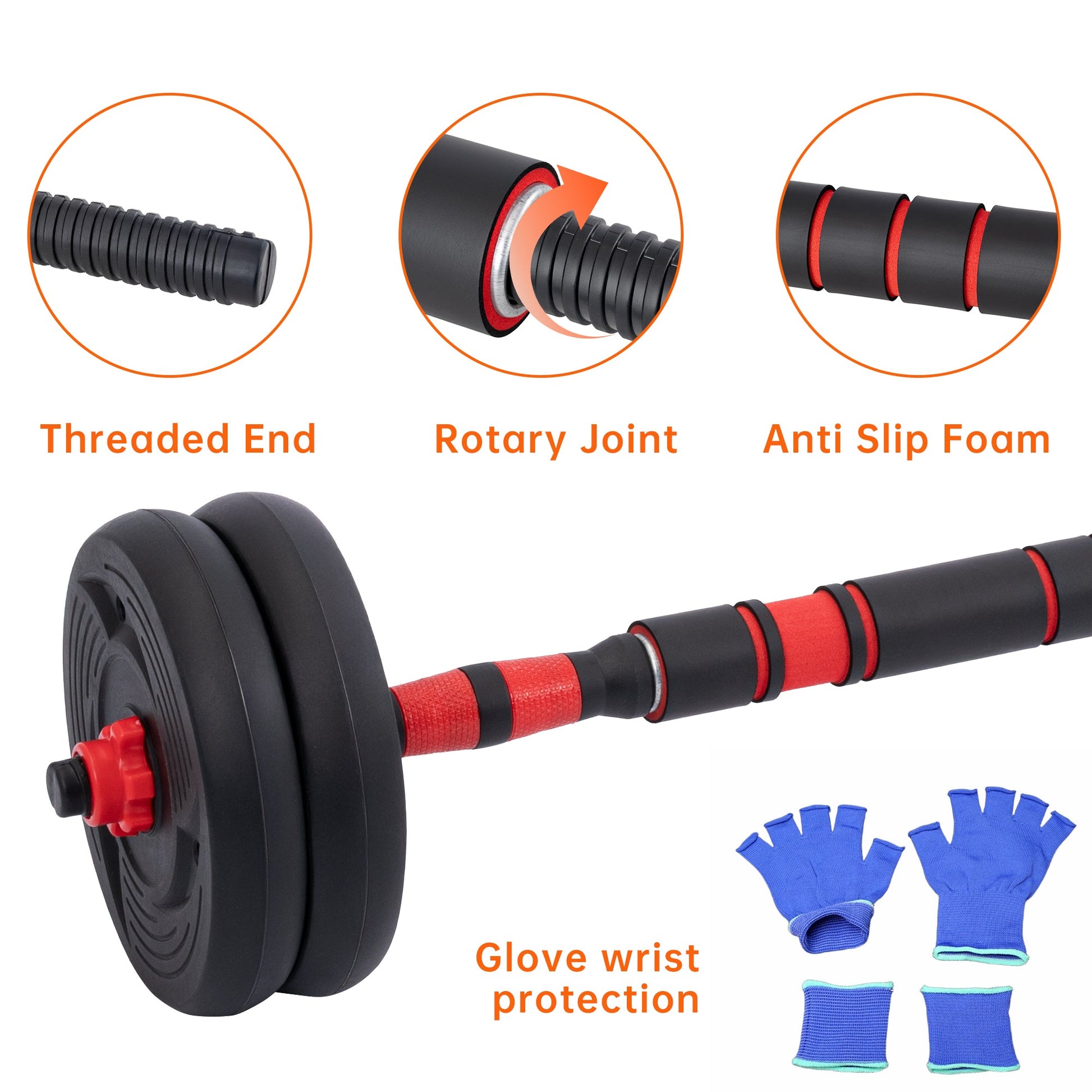 5 - in - 1 Adjustable Dumbbell Set – 22.5 lb & 33 lb Home Gym Weights with Barbell - with 22.5 lbs Adjustable Dumbbell Set | Sold by Uncle Wiener's Wholesale