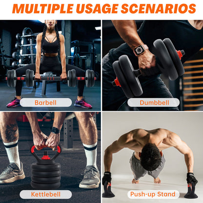 5 - in - 1 Adjustable Dumbbell Set – 22.5 lb & 33 lb Home Gym Weights with Barbell - with 22.5 lbs Adjustable Dumbbell Set | Sold by Uncle Wiener's Wholesale