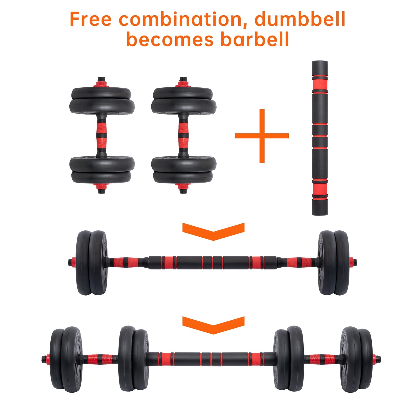 5 - in - 1 Adjustable Dumbbell Set – 22.5 lb & 33 lb Home Gym Weights with Barbell - with 22.5 lbs Adjustable Dumbbell Set | Sold by Uncle Wiener's Wholesale