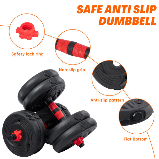 5 - in - 1 Adjustable Dumbbell Set – 22.5 lb & 33 lb Home Gym Weights with Barbell - with 22.5 lbs Adjustable Dumbbell Set | Sold by Uncle Wiener's Wholesale