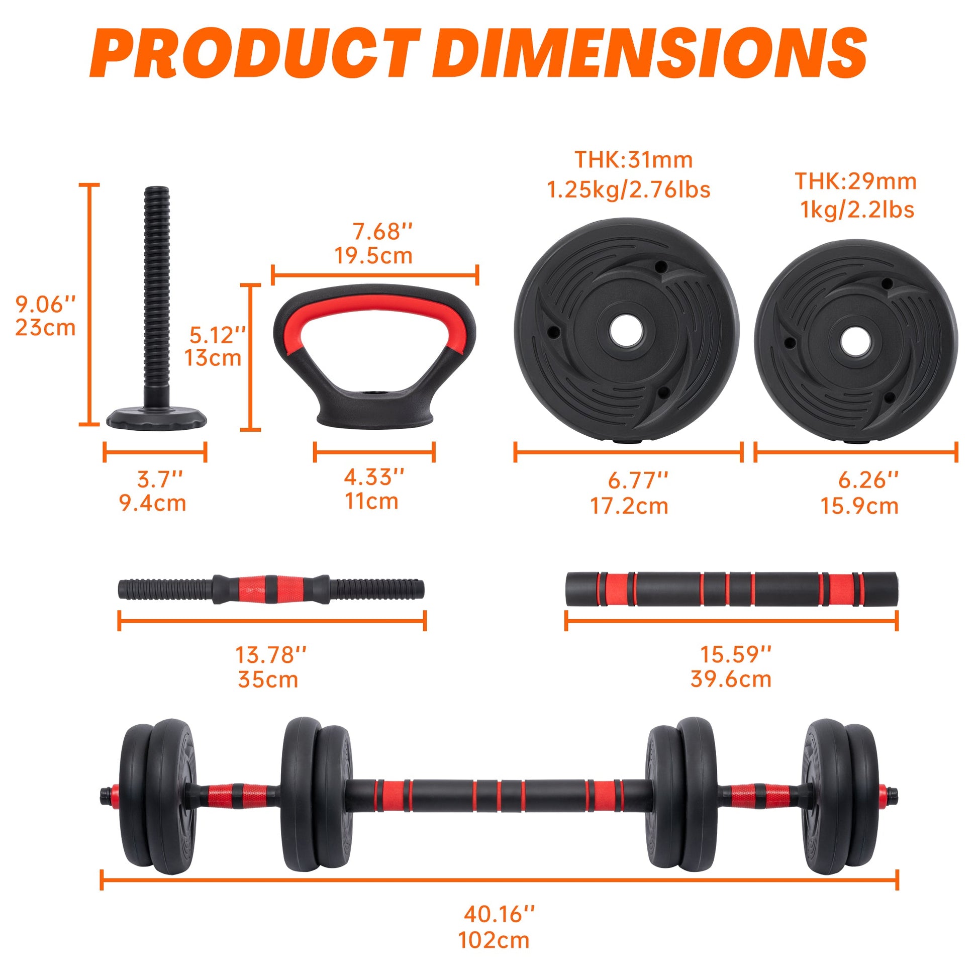 5 - in - 1 Adjustable Dumbbell Set – 22.5 lb & 33 lb Home Gym Weights with Barbell - with 22.5 lbs Adjustable Dumbbell Set | Sold by Uncle Wiener's Wholesale