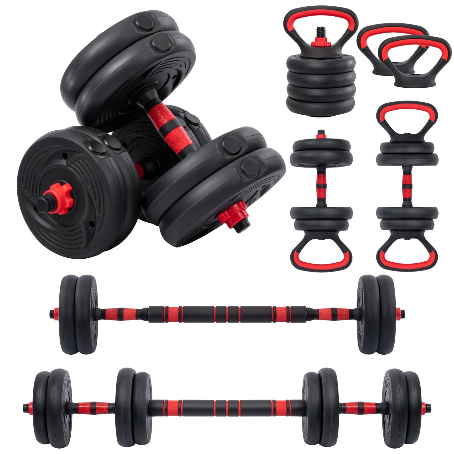5 - in - 1 Adjustable Dumbbell Set – 22.5 lb & 33 lb Home Gym Weights with Barbell - with 22.5 lbs Adjustable Dumbbell Set | Sold by Uncle Wiener's Wholesale