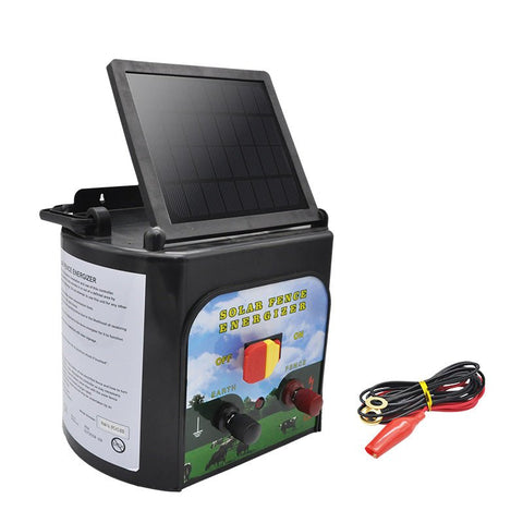 5 KM Solar Electric Fence Energiser – Livestock & Pet Control WTCS015 - with | Sold by Uncle Wiener's Wholesale