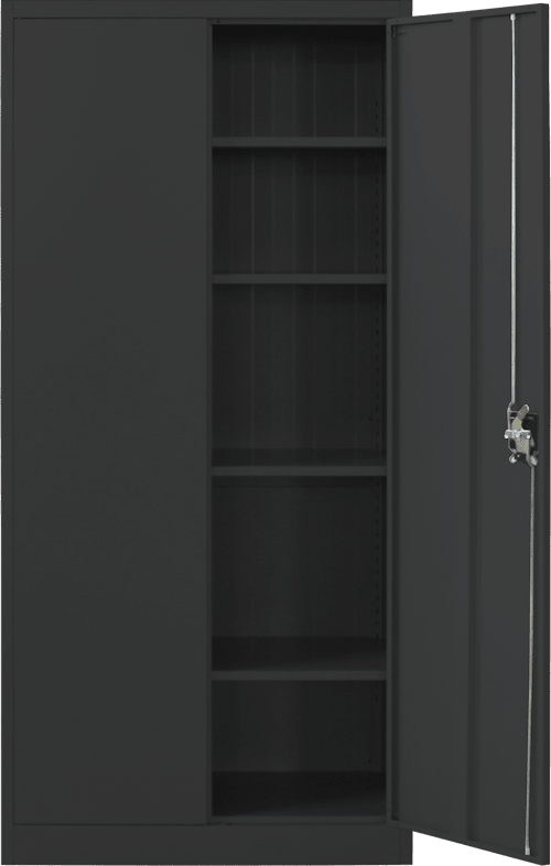 5-Layer Double Wide Lockable Metal Garage Storage Cabinet 72.8" x 35.4" with Steel Doors, Adjustable Shelves &amp; Key Lock KMFC05 - with | Sold by Uncle Wiener's Wholesale
