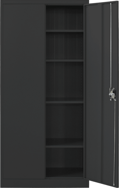 5-Layer Double Wide Lockable Metal Garage Storage Cabinet 72.8" x 35.4" with Steel Doors, Adjustable Shelves &amp; Key Lock KMFC05 - with | Sold by Uncle Wiener's Wholesale
