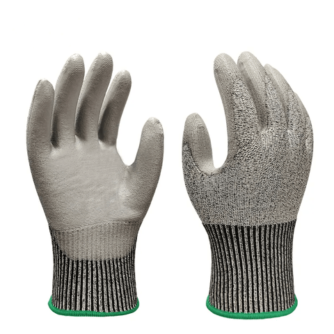 5 - Pack Safety Work Gloves – Level 5 Cut Resistant PU Coated | SB26003 - with | Sold by Uncle Wiener's Wholesale