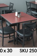 5 - Piece Bar Height Table & Chairs Set – Commercial Grade Black Frame with 30"x30" Reversible Top - Restaurant Bar Furniture Sets with 30" x 30" | Sold by Uncle Wiener's Wholesale