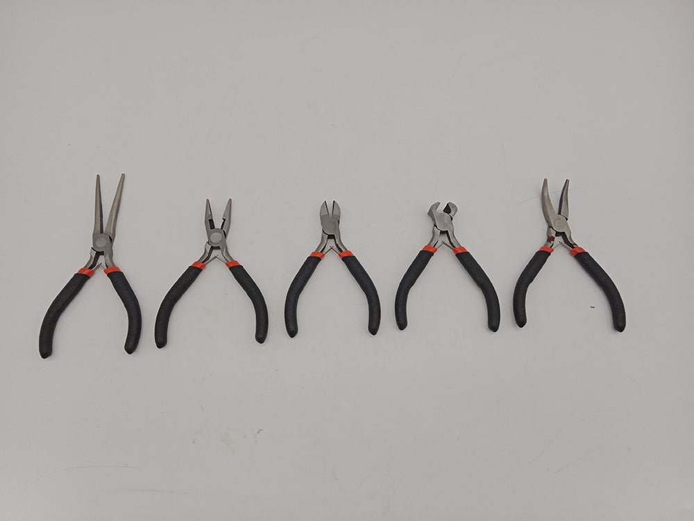 5-Piece Mini Pliers Set 4"–6" Precision Tool Kit Carbon Steel T0999 - with | Sold by Uncle Wiener's Wholesale
