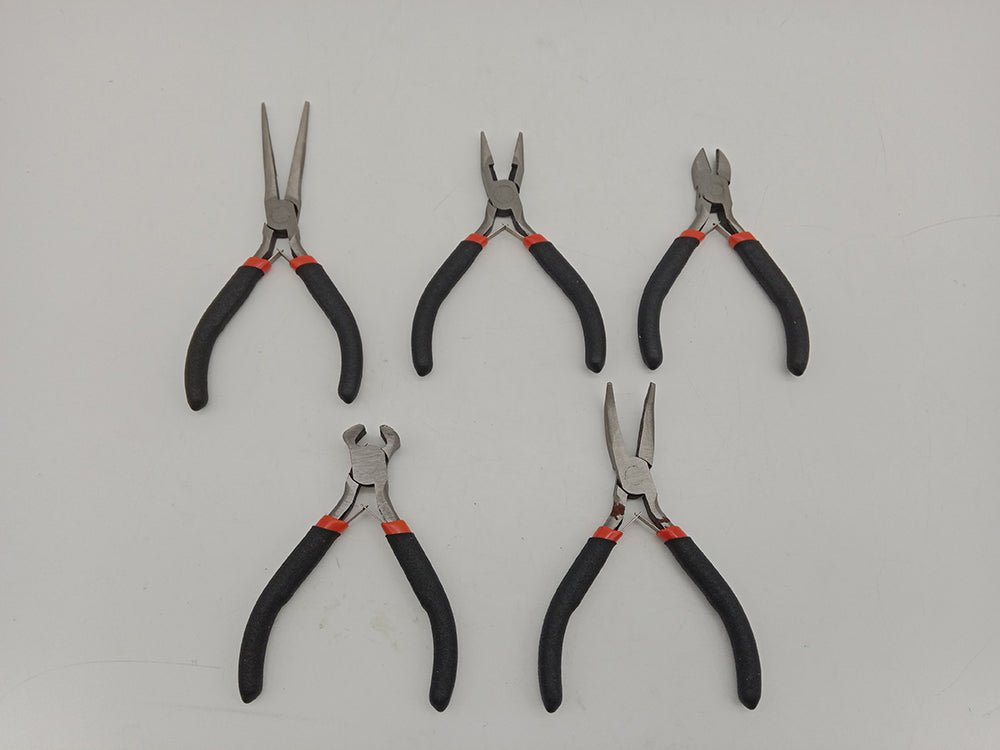 5-Piece Mini Pliers Set 4"–6" Precision Tool Kit Carbon Steel T0999 - with | Sold by Uncle Wiener's Wholesale