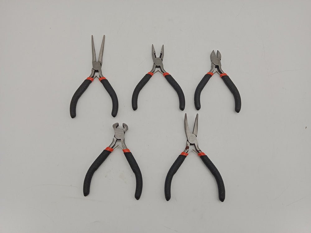 5-Piece Mini Pliers Set 4"–6" Precision Tool Kit Carbon Steel T0999 - with | Sold by Uncle Wiener's Wholesale
