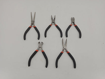 5-Piece Mini Pliers Set 4"–6" Precision Tool Kit Carbon Steel T0999 - with | Sold by Uncle Wiener's Wholesale