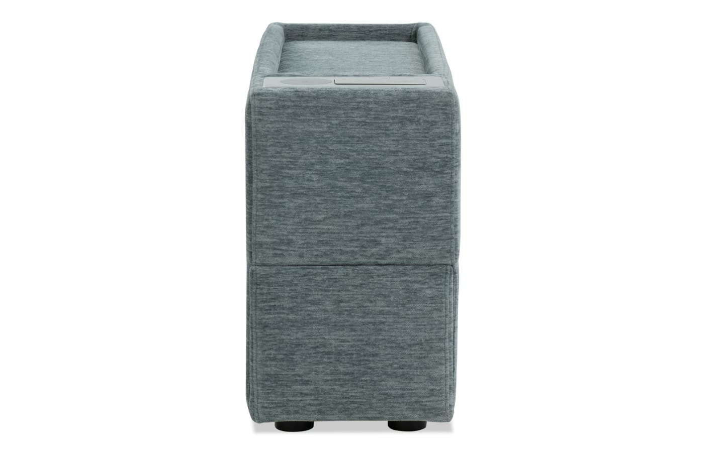 5-Piece Modular Sectional Sofa with Storage Ottoman & USB Charging Console 132" Wide Charcoal or Gray BOM132 - with Gray | Sold by Uncle Wiener's Wholesale