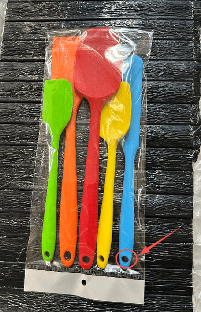 5-Piece Silicone Spatula Set Food Grade Non-Stick Cooking Utensils SSP270 - with | Sold by Uncle Wiener's Wholesale