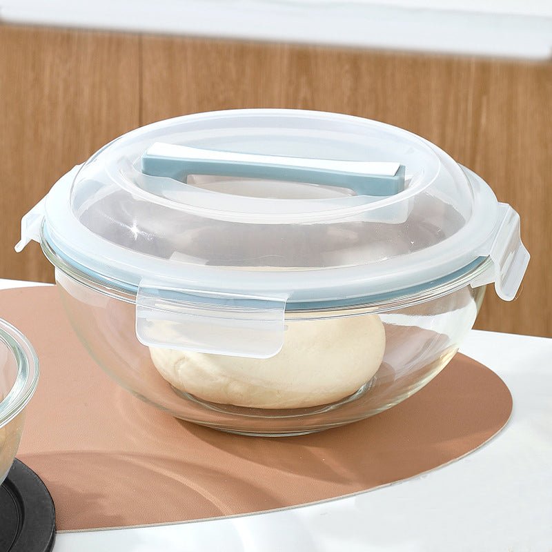 5 - Piece Stackable Glass Food Storage Bowl Set with Lids 200ml–3500ml S1341 - with | Sold by Uncle Wiener's Wholesale