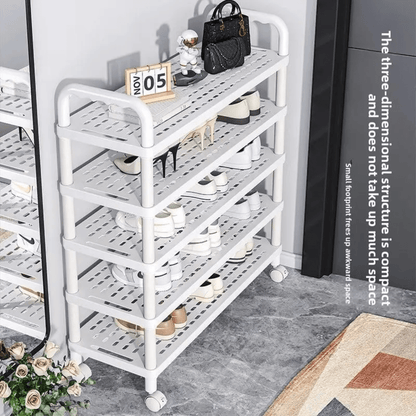 5-Tier Shoe Rack Without Wheels Slim Entryway Organizer 20.3" x 8.1" x 31.9" YYSH22 - with | Sold by Uncle Wiener's Wholesale