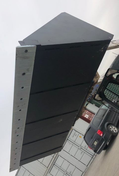 wide skid steer snow and mulch bucket with cutting edge