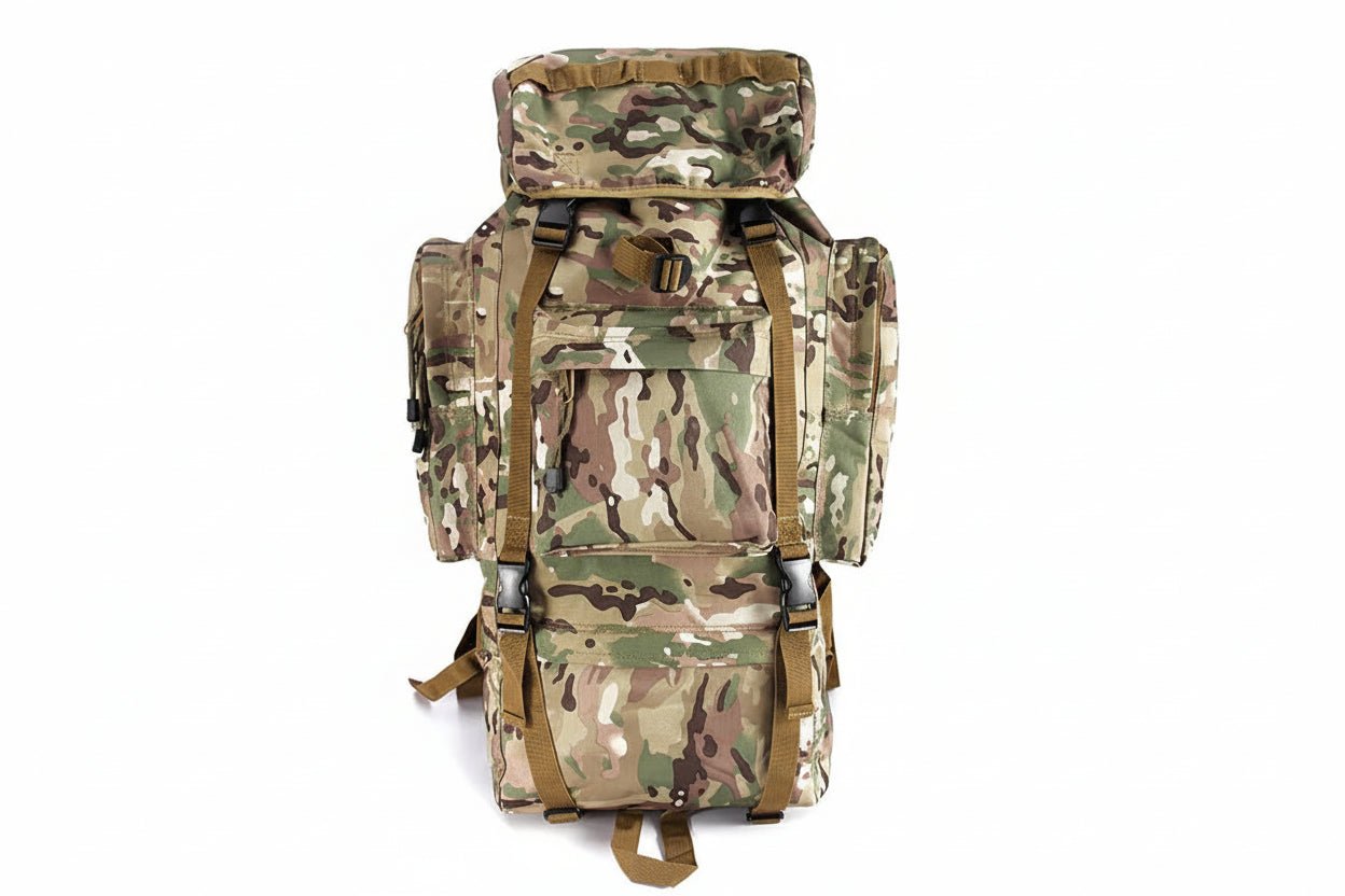 50–65L Large Tactical Backpack – Military Rucksack A88018 Series | MOLLE Outdoor & Survival Pack (Black A88018BLK / CP Camo A88018CP) - with CP Camo | Sold by Uncle Wiener's Wholesale