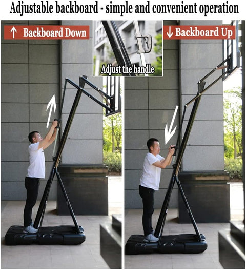 50” Adjustable height 10 FT Portable Basketball Hoop – Shatterproof Backboard – 2506193 - with | Sold by Uncle Wiener's Wholesale