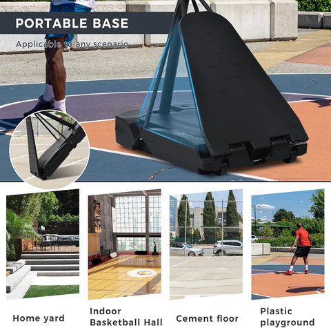50” Adjustable height 10 FT Portable Basketball Hoop – Shatterproof Backboard – 2506193 - with | Sold by Uncle Wiener's Wholesale
