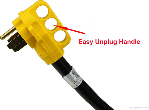 50 Amp Extension Cord – 25FT 250V Outdoor Power Supply Cable with LED, Grip Handle & Cord Organizer RV5030FH - with | Sold by Uncle Wiener's Wholesale