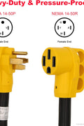 50 Amp Extension Cord – 25FT 250V Outdoor Power Supply Cable with LED, Grip Handle & Cord Organizer RV5030FH - with | Sold by Uncle Wiener's Wholesale