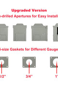 50 Amp RV EV Outdoor Power Outlet Box – NEMA 14 - 50R, 125/250 Volt, Weatherproof Receptacle Panel RM50DFPB - with | Sold by Uncle Wiener's Wholesale