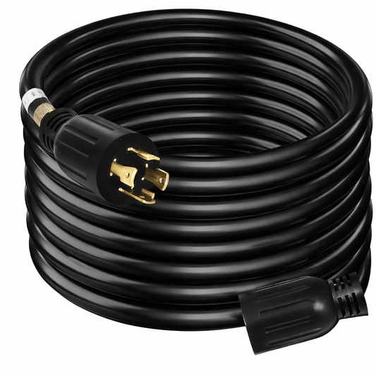 50 ft Generator Extension Cord – 30 Amp, 7500W (10/4 SJTW) - with | Sold by Uncle Wiener's Wholesale