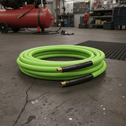 50 FT Hybrid Air Hose 3/8″ & 1/2″ | All-Weather Flexible Air Line - General Equipment with 50 FT HYBRID AIR HOSE 3/8″ | Sold by Uncle Wiener's Wholesale