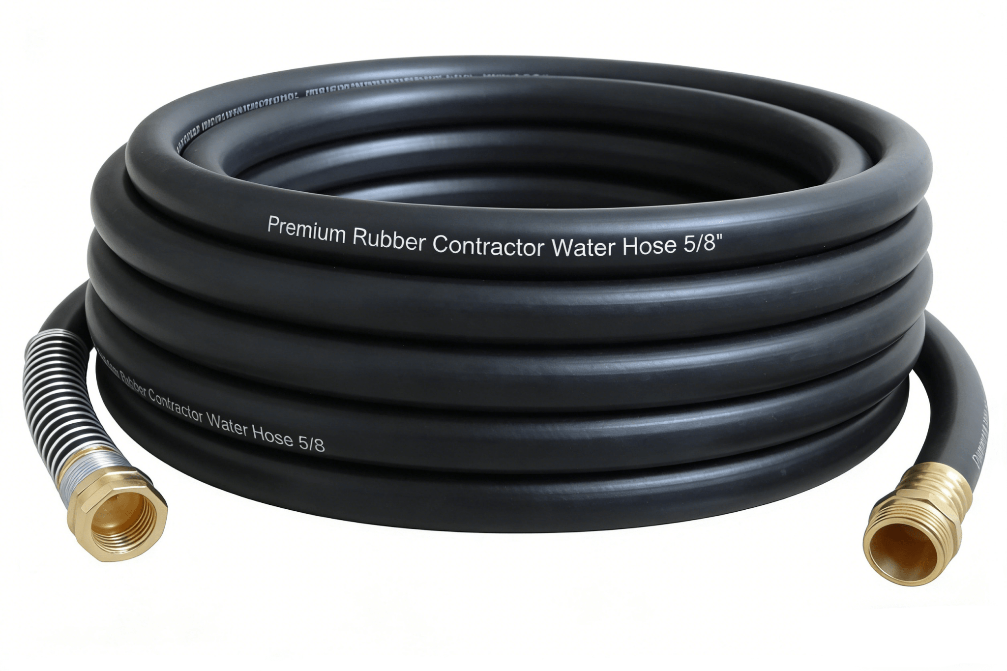 50 ft Premium Rubber Garden Hose 5/8″ Contractor Grade Heavy Duty Wate ...