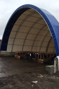50′ WIDE DOUBLE TRUSS STORAGE BUILDINGS - with Standard 50X80X23 26.5 Oz PVC Cover | Sold by Uncle Wiener's Wholesale