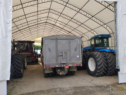 50′ Wide Double Truss Storage Buildings – Heavy - Duty PVC Shelter - Portable Industrial Storage Building with 8FT Truss spacing Upgrade & 26.5 Oz Fabric 50X150X23 | Sold by Uncle Wiener's Wholesale