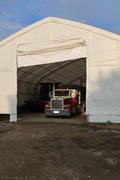 50′ Wide Double Truss Storage Buildings – Heavy - Duty PVC Shelter - Portable Industrial Storage Building with 8FT Truss spacing Upgrade & 26.5 Oz Fabric 50X150X23 | Sold by Uncle Wiener's Wholesale