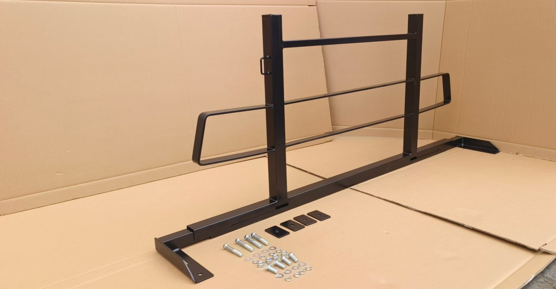 500 lb Adjustable Flat Bar Truck Headache Rack – Universal Pickup Cab Protector & Cargo Guard FBHR0500 - Flat Bar Headache Rack with | Sold by Uncle Wiener's Wholesale