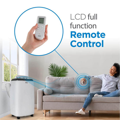 5000 BTU (DOE) Portable Air Conditioner Cools 350 sq. ft. without Heater with Dehumidifier with Remote in White - with | Sold by Uncle Wiener's Wholesale