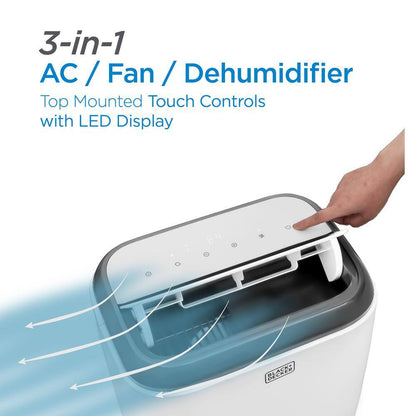 5000 BTU (DOE) Portable Air Conditioner Cools 350 sq. ft. without Heater with Dehumidifier with Remote in White - with | Sold by Uncle Wiener's Wholesale