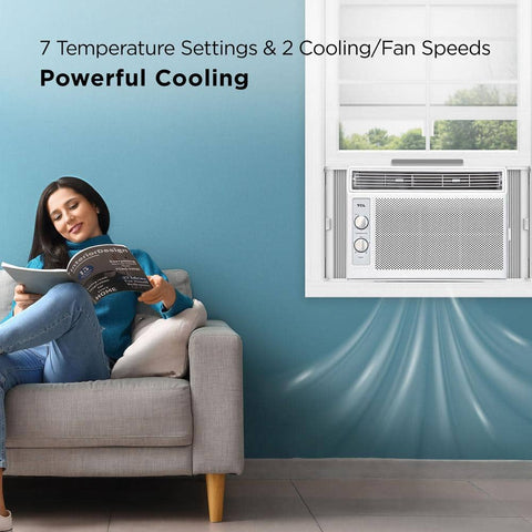5000 BTU Window Air Conditioner, 150 sq. ft., Easy - to - Use, Reusable Filter, Compact Design - with | Sold by Uncle Wiener's Wholesale