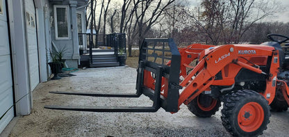 5,000 lb Heavy - Duty Skid Steer Pallet Forks | Universal Quick Attach - SKID STEER ATTACHMENT with FRAME ONLY | Sold by Uncle Wiener's Wholesale