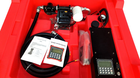 500L Portable Fuel Tank – Diesel & Gas Use, 12V Explosion - Proof Pump, Auto Nozzle, Digital Flow Meter DTK500Q - with | Sold by Uncle Wiener's Wholesale