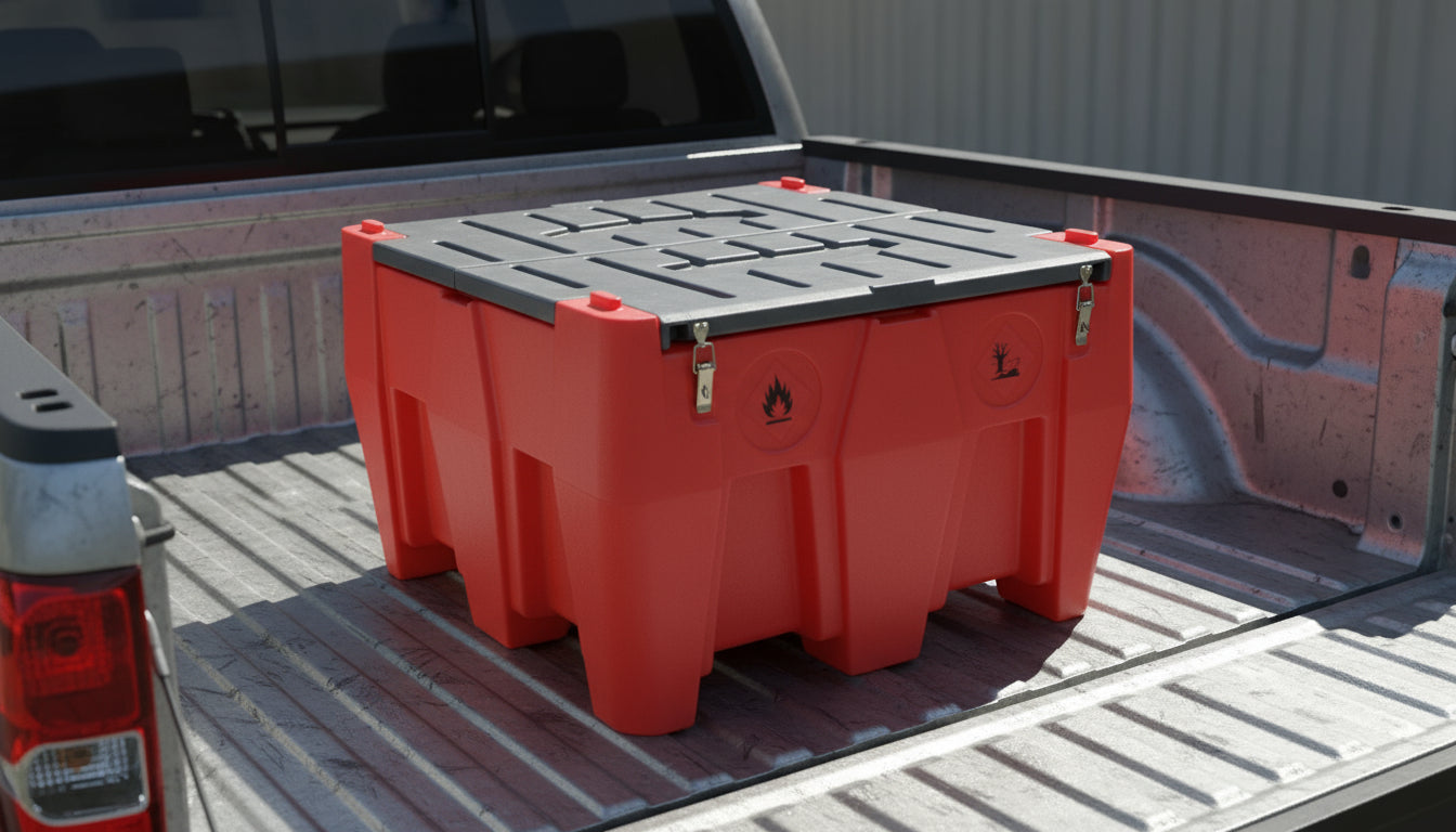 500L Portable Fuel Tank – Diesel & Gas Use, 12V Explosion - Proof Pump, Auto Nozzle, Digital Flow Meter DTK500Q - with | Sold by Uncle Wiener's Wholesale
