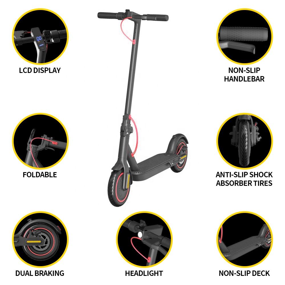 500W Electric Scooter 10 in Tires 36V 7.8Ah Battery 25 km/h Max Speed ES500W - Automotive Tires with | Sold by Uncle Wiener's Wholesale
