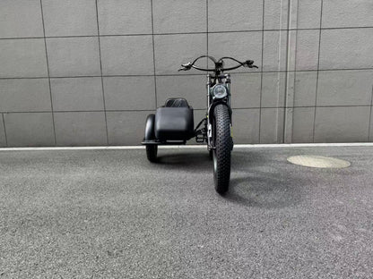 500W Jet Black Electric Sidecar Bike with Aluminum‑Alloy Frame 039912 - with | Sold by Uncle Wiener's Wholesale