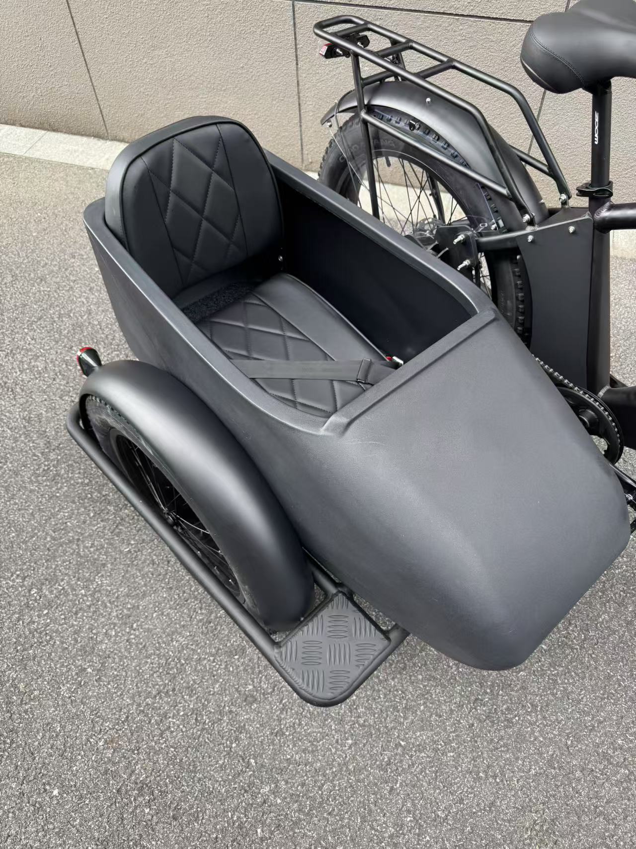 500W Jet Black Electric Sidecar Bike with Aluminum‑Alloy Frame 039912 - with | Sold by Uncle Wiener's Wholesale