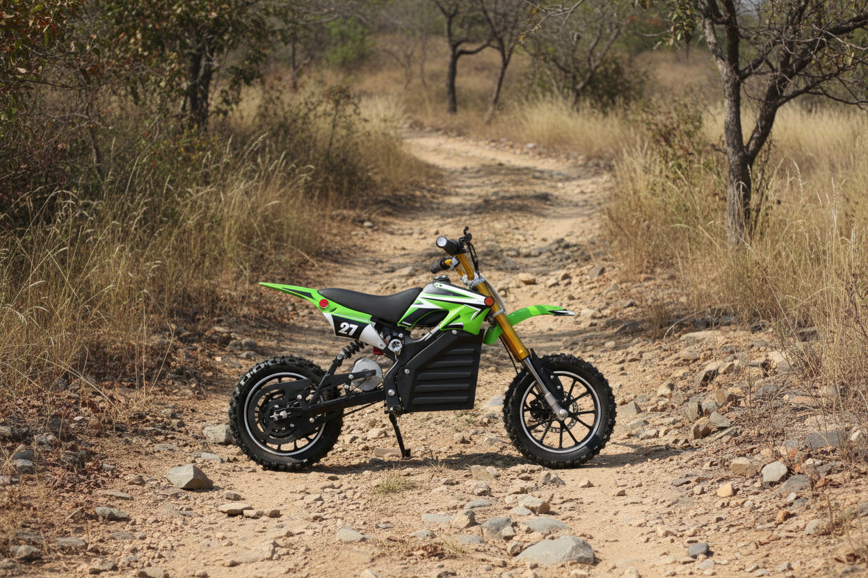 500W Kids Electric Dirt Bike – 24V Battery, Disc Brakes, Inverted Fork Suspension – Green DB002EG - with | Sold by Uncle Wiener's Wholesale