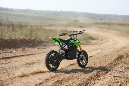 500W Kids Electric Dirt Bike – 24V Battery, Disc Brakes, Inverted Fork Suspension – Green DB002EG - with | Sold by Uncle Wiener's Wholesale