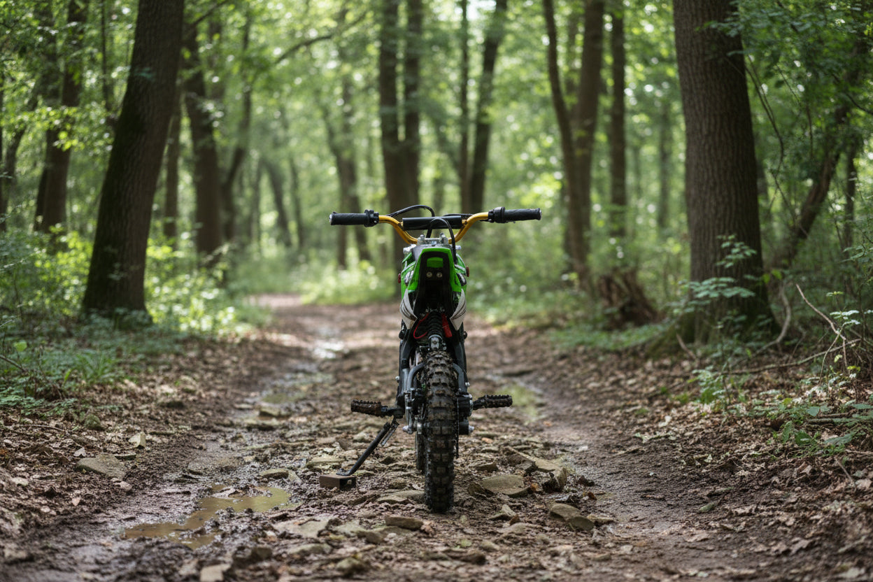 500W Kids Electric Dirt Bike – 24V Battery, Disc Brakes, Inverted Fork Suspension – Green DB002EG - with | Sold by Uncle Wiener's Wholesale