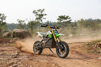 500W Kids Electric Dirt Bike – 24V Battery, Disc Brakes, Inverted Fork Suspension – Green DB002EG - with | Sold by Uncle Wiener's Wholesale